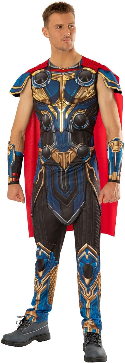 Rubies Offizielles Marvel Thor Love & Thunder Film, Thor Deluxe Herren-Kostüm, Erwachsenenkostüm – S