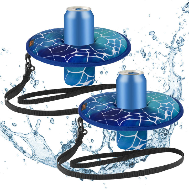 2 Stück Getränkehalter Pool Schwimmend Neoprene Schwimmender Pool Tablett Getränke Kühler Bierhalter