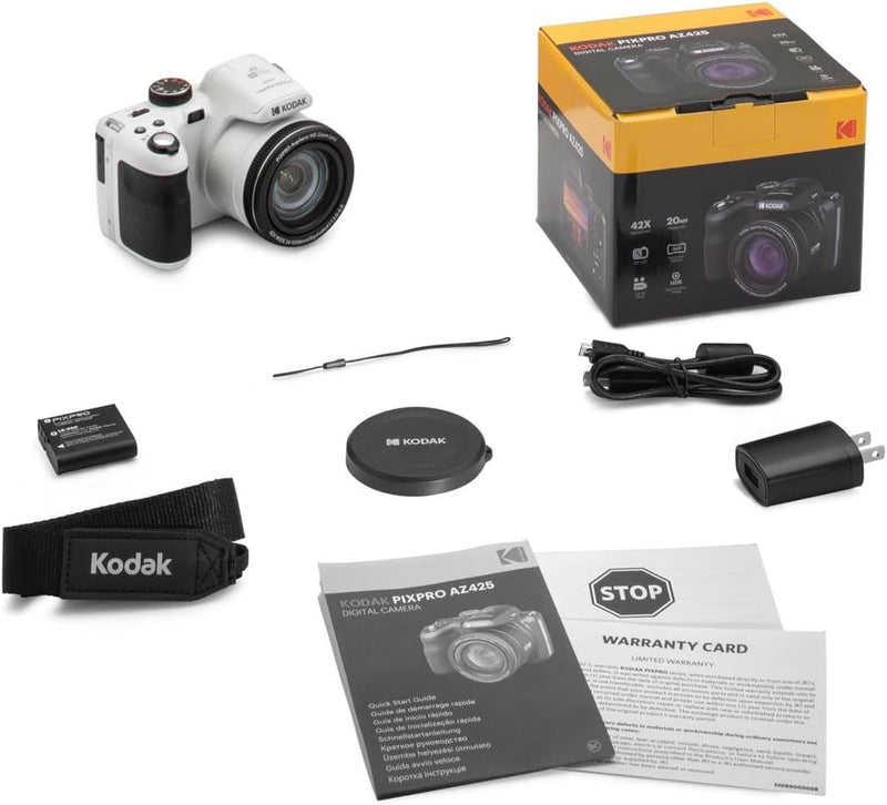 KODAK Pixpro Astro Zoom AZ425 – Digitalkamera Bridge, 42-facher optischer Zoom, 24 mm Weitwinkel, 20