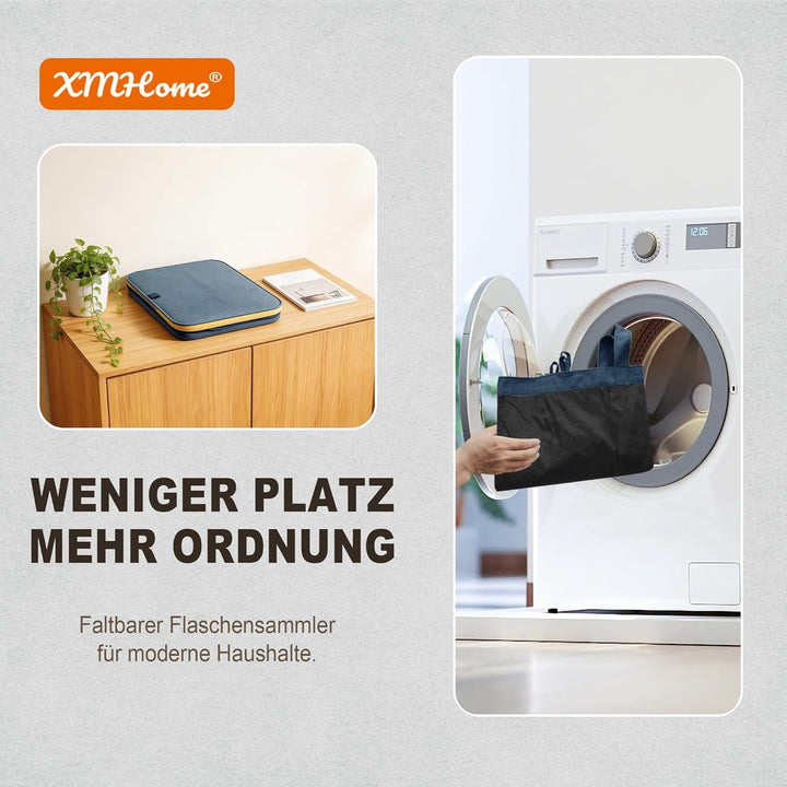 pfandflaschen sammelbehälter 160L Pfandflaschen Sammler mit 2 Fächern Leergut Sammelbehälter mit sta