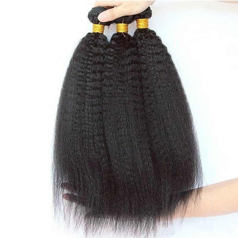 9A Brazilian Hair Bundle Kinky Straight Human Hair 3 Bundles Brasilianische Haare Bündel Echthaar We