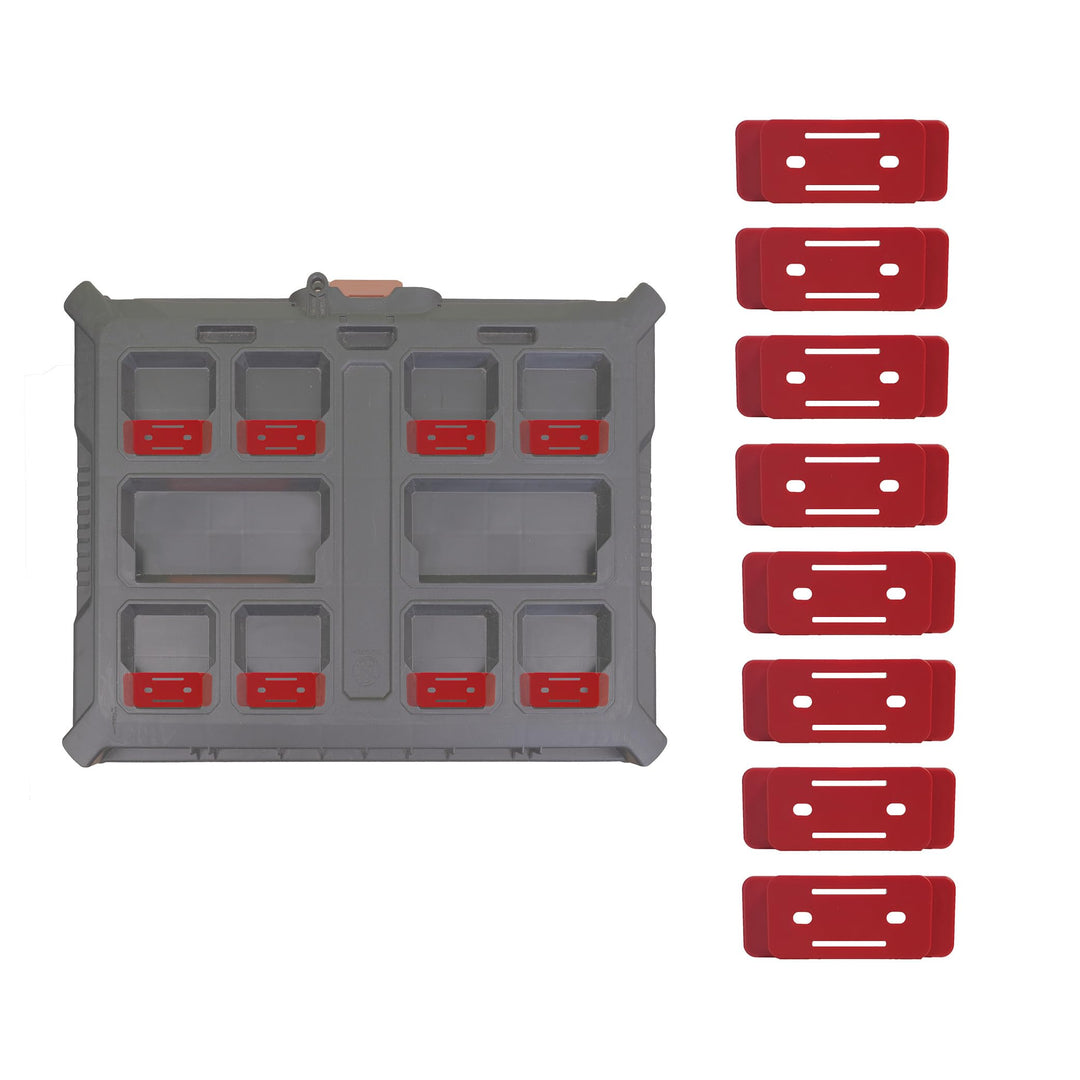 StealthMounts Montagefüsse für Milwaukee Packout System (Rot) | Robuste Befestigung für Werkzeugkoff