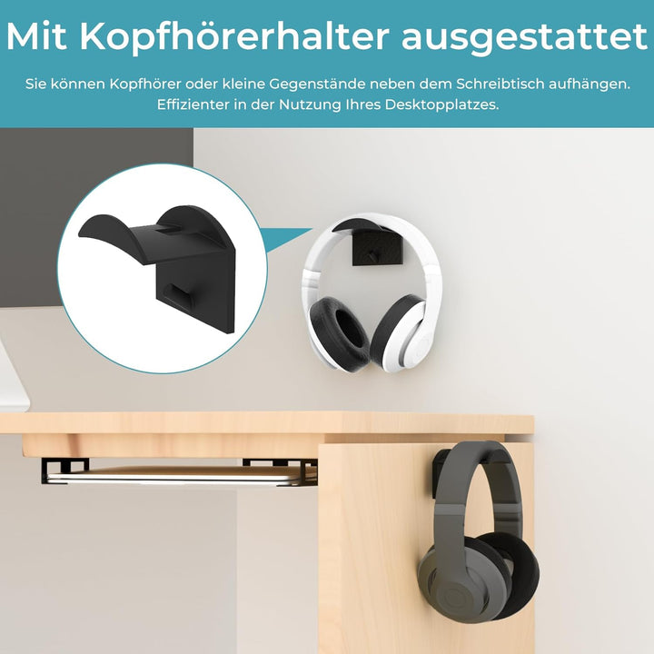 Metall Untertisch Laptophalterung Unter Schreibtisch Laptop Halter Mit Kratzfesten Schutzpolstern Ko