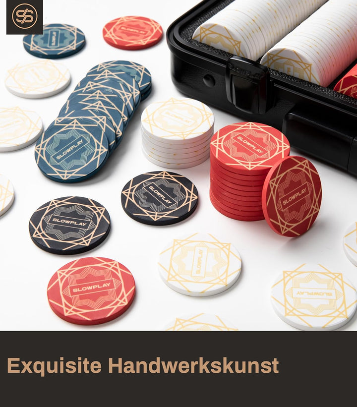 SLOWPLAY Nash Keramik Pokerchips in Loser Schüttung, 10 Gramm Pokerchip aus Keramik in Casino Qualit