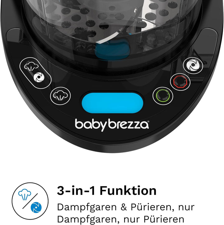Baby Brezza Food Maker Deluxe – 3-in-1 Babynahrungszubereiter (Dampfgaren, Mixen, Kombi), 800 ml Bab