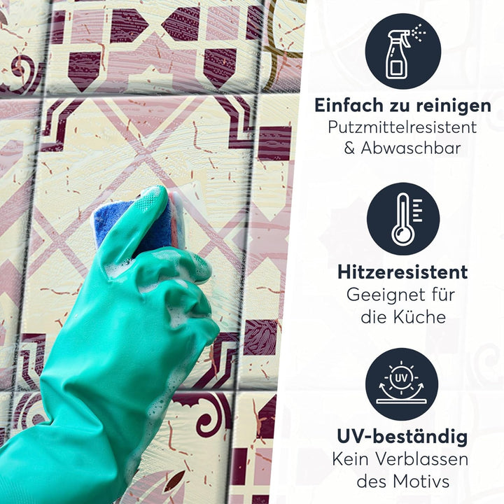 CREATISTO Mosaik Klebefliesen Stickerfliesen Fliesenfolie - Selbstklebende Fliesen Folie I Stickerfl