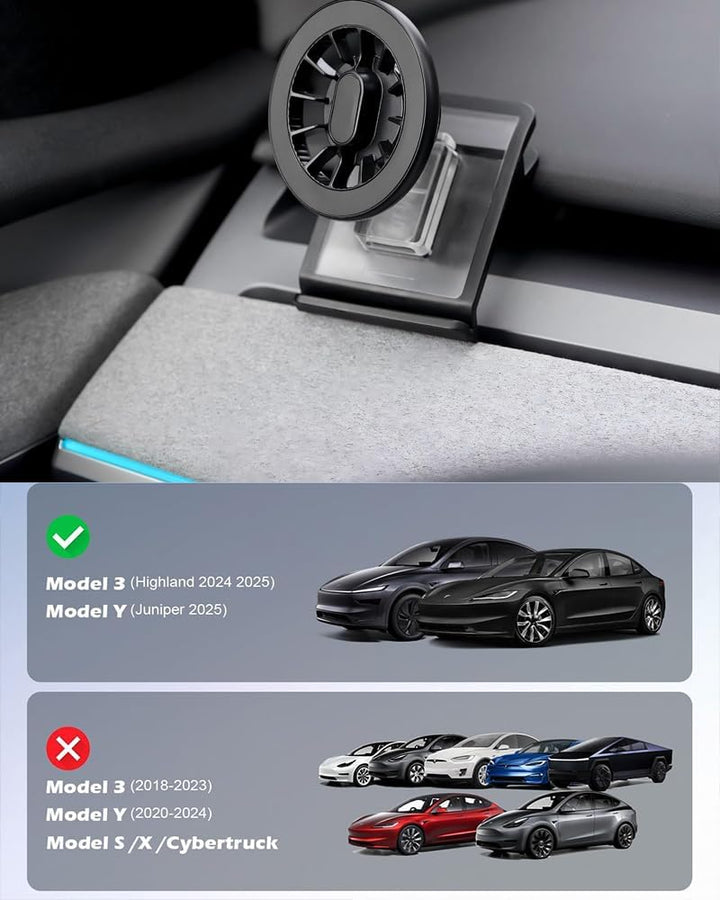 Autotelefonhalterung kompatibel passend für Model 3 2024 & Model Y 2025 Magnetic Phone Mount for Tes