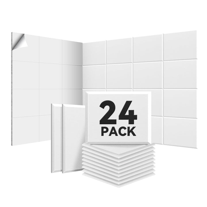24 Stück Akustikplatten selbstklebend, Abdeckung 2.88㎡, 30*40*0.9cm, Schallschutz &amp; Schalldämmung fü