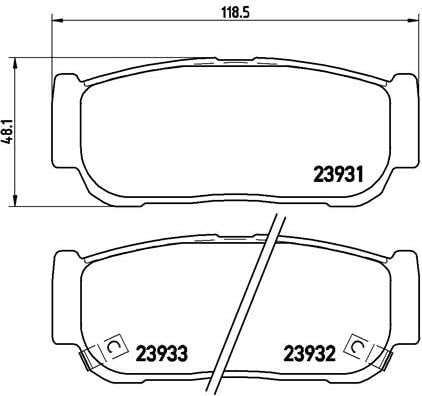 Brembo P30057 Hintere Bremsbeläge, Anzahl 4