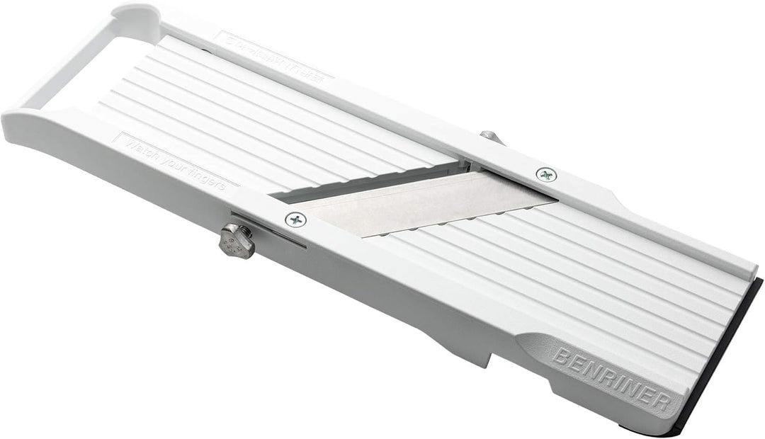 Benriner 64W Gemüsehobel Mandoline, 18/10 Edelstahl, Elfenbein Classic Slicer, Beige