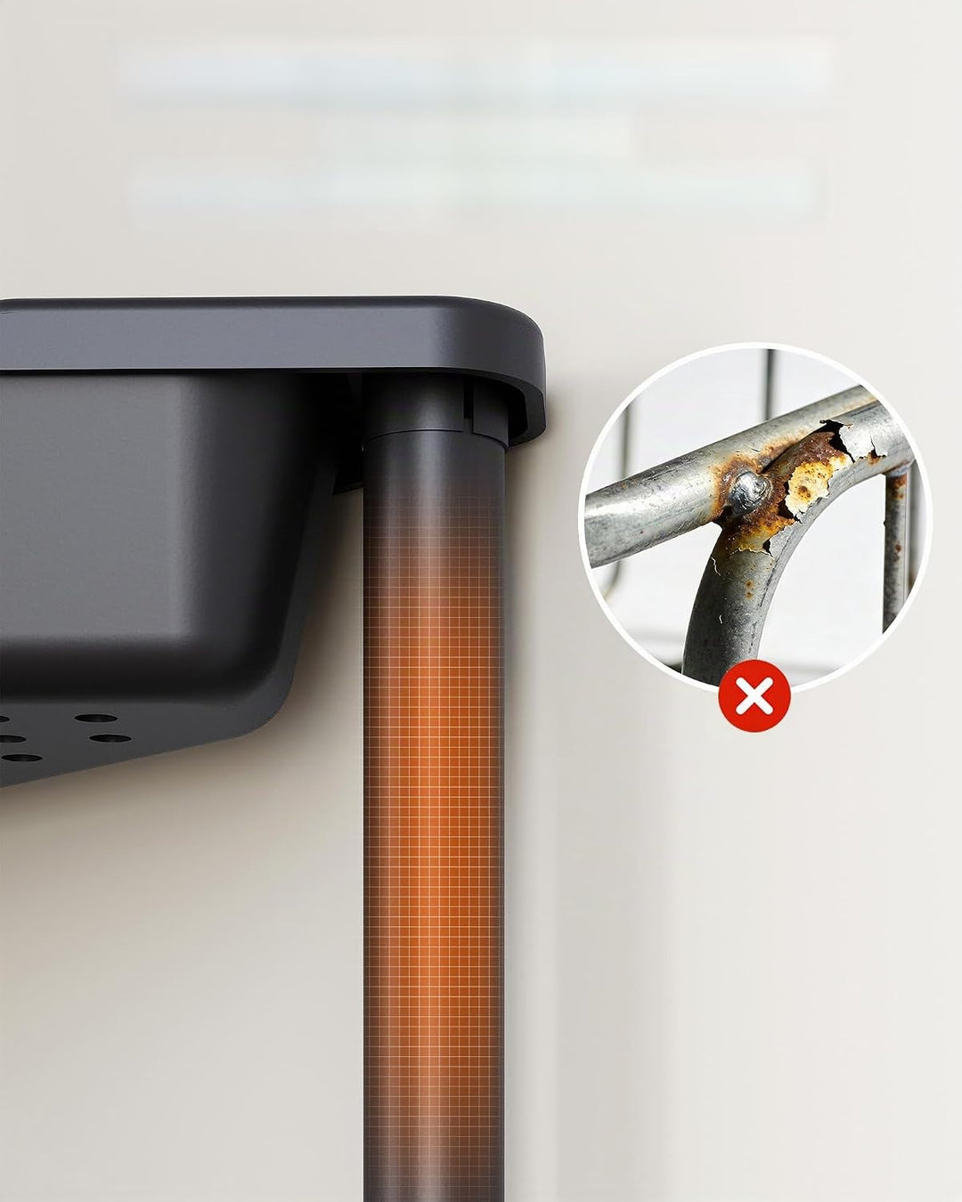 Orimade 4 Stück Duschregal Stehend Rostfrei,Ecke Duschablage Freistehende, Duschablage ohne Bohren f