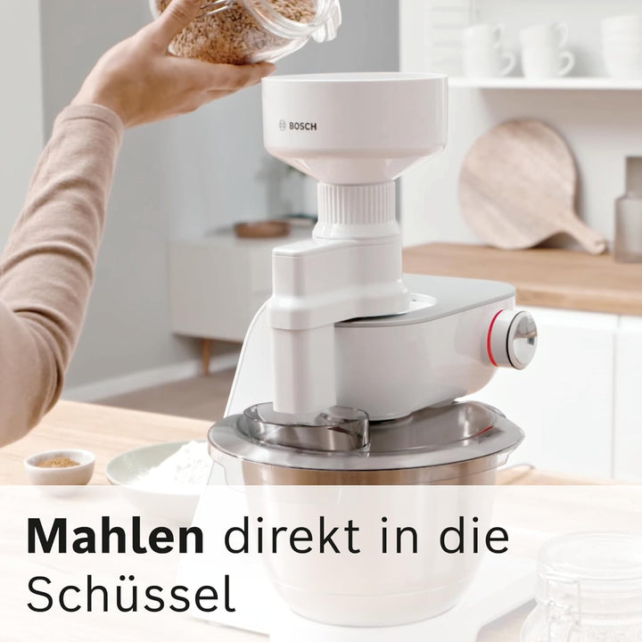 Bosch Getreidemühle MUZ5GM1, Zubehör passend für Küchenmaschine Serie 4, Serie 2, stufenlos, für all