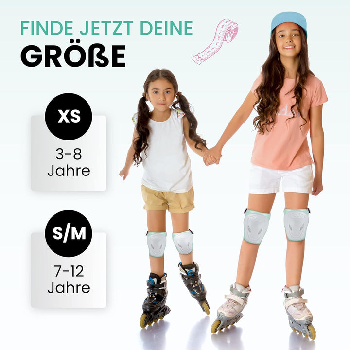 99FLIPS Knieschoner Kinder Set [6er] GS-zertifiziert vom TÜV Rheinland - Ellenbogen und Handschoner