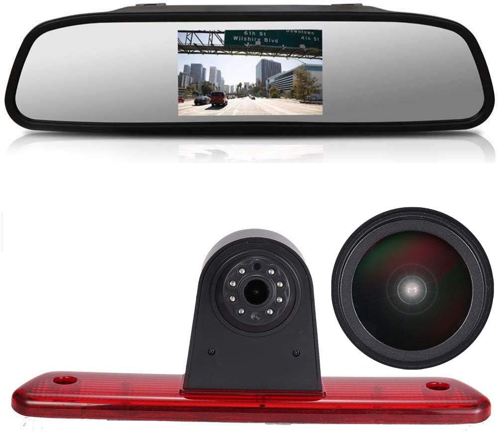 18mm Lens Auto Dach Bremslicht Rückfahrkamera Farbkamera Einparkkamera Rückfahrsystem+4.3" Zoll LCD