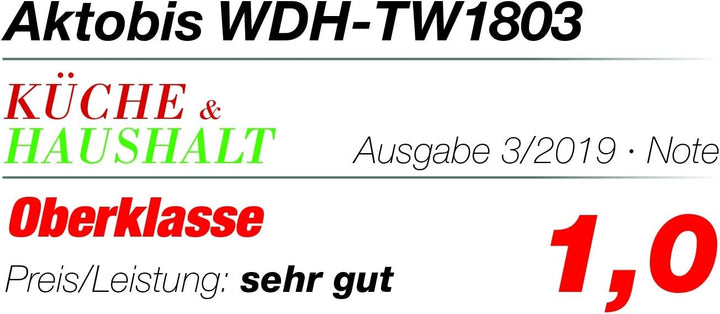 Aktobis Turmventilator WDH-TW1803 modernes Design mit Swing- und Timerfunktion, in Farbe weiss mit s