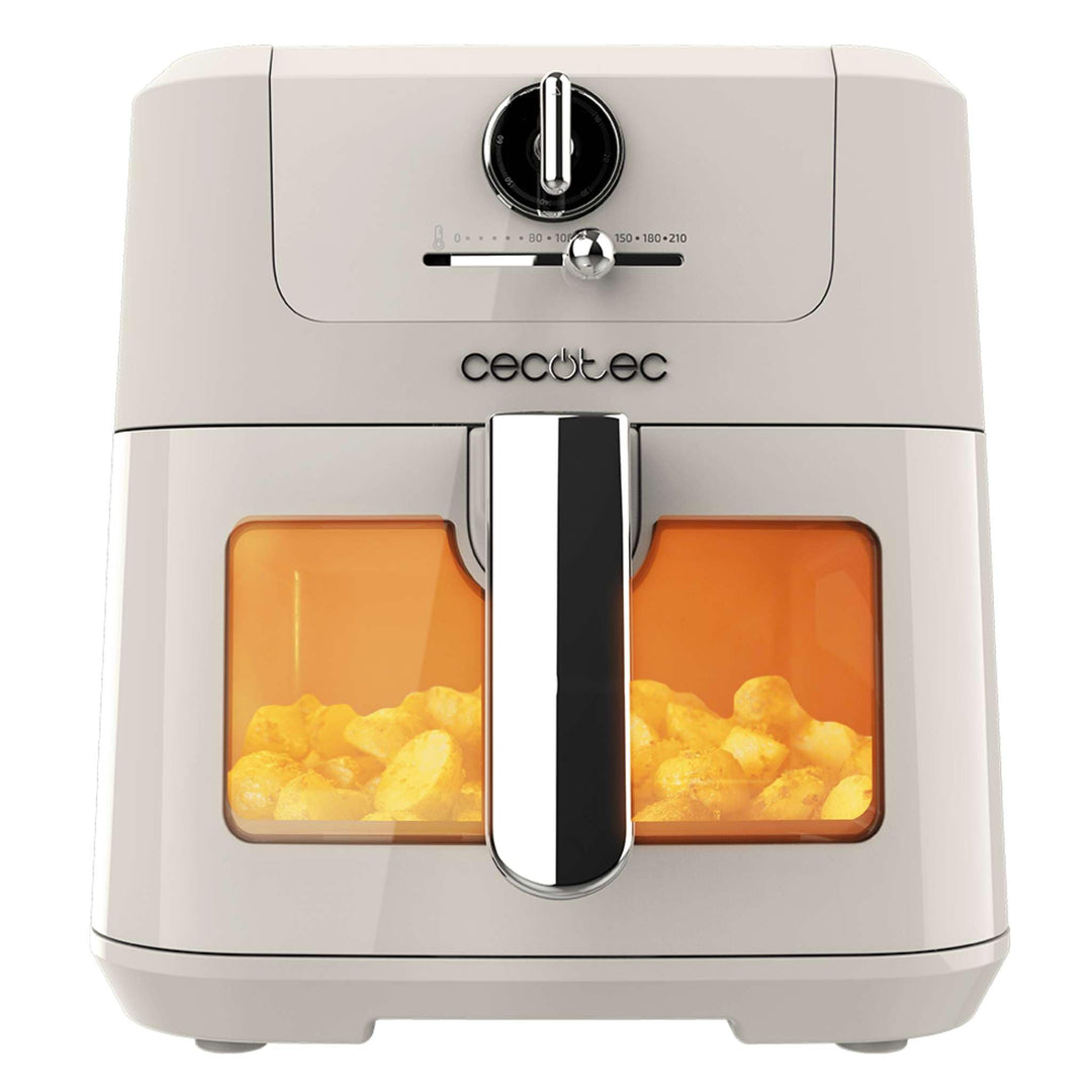 Cecotec Heissluftfritteuse ohne Öl 5 L mit Air Fryer Cecofry Antique 5000 Window. 1500 W, Digital, 5