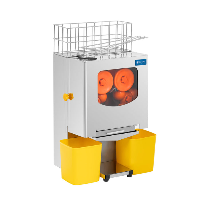 Royal Catering Orangenpresse elektrisch halb automatisch 120 W 20 Orangen/min Zitruspresse Orangensa