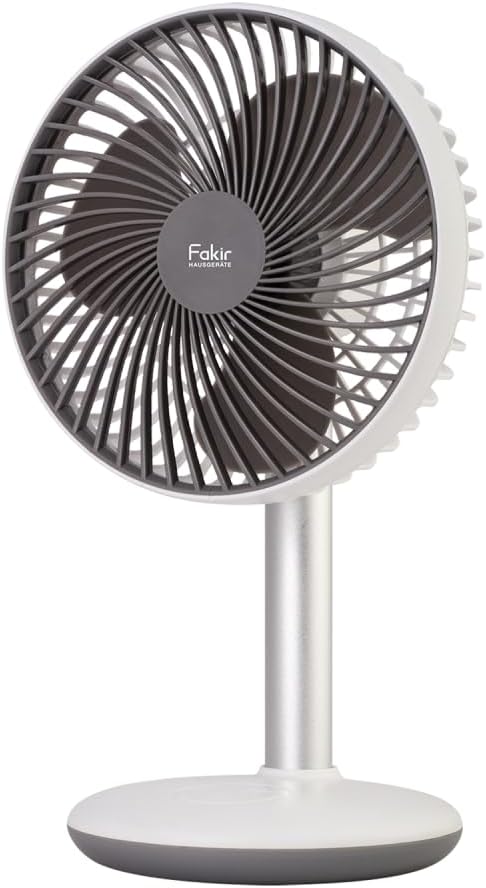 Fakir Twister prestige TVC 14 – Leiser Akku-Tischventilator mit USB-Anschluss, Kabelloser Ventilator