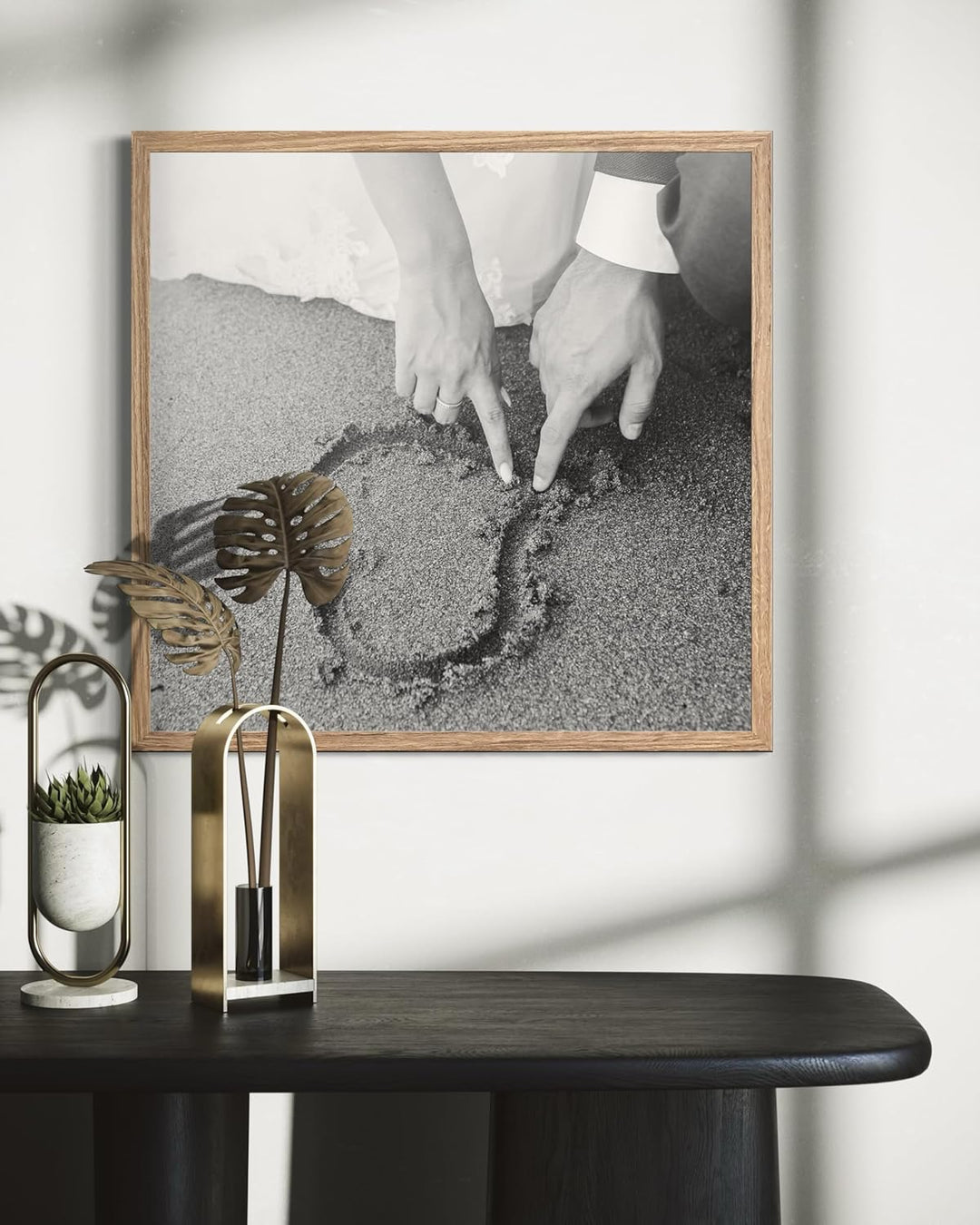 CABBEL 1x Bilderrahmen 60x60 cm Eiche Rahmen 1-Pack | Dokumentenrahmen, Collage, Poster | MDF Holz-P