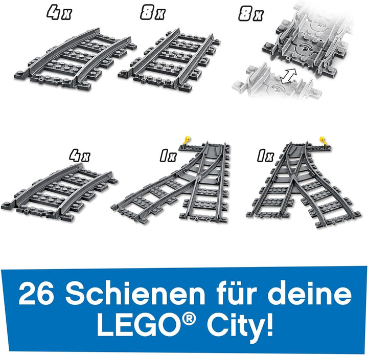 Lego City Schienen & Weichen Kombi (60205 + 60238), Eisenbahn Erweiterung (Lego Train Expansion), Zu
