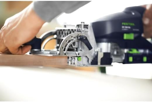 Festool Dübelfräse DF 700 EQ-Plus DOMINO XL (mit DOMINO Fräser, Zusatzanschlag, leere Dübelbox, Gabe