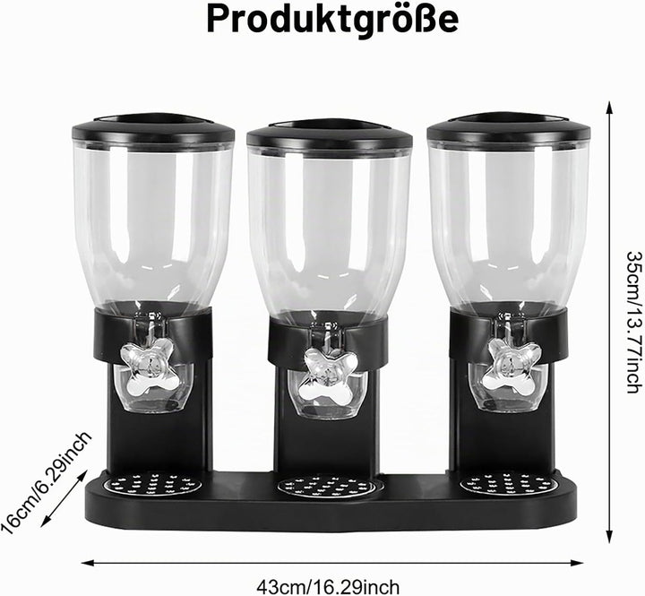 LUPATDY 3er Pack Müslispender 2L, Aufbewahrungsbox Küche Organizer mit Deckel, Cereal Dispenser für