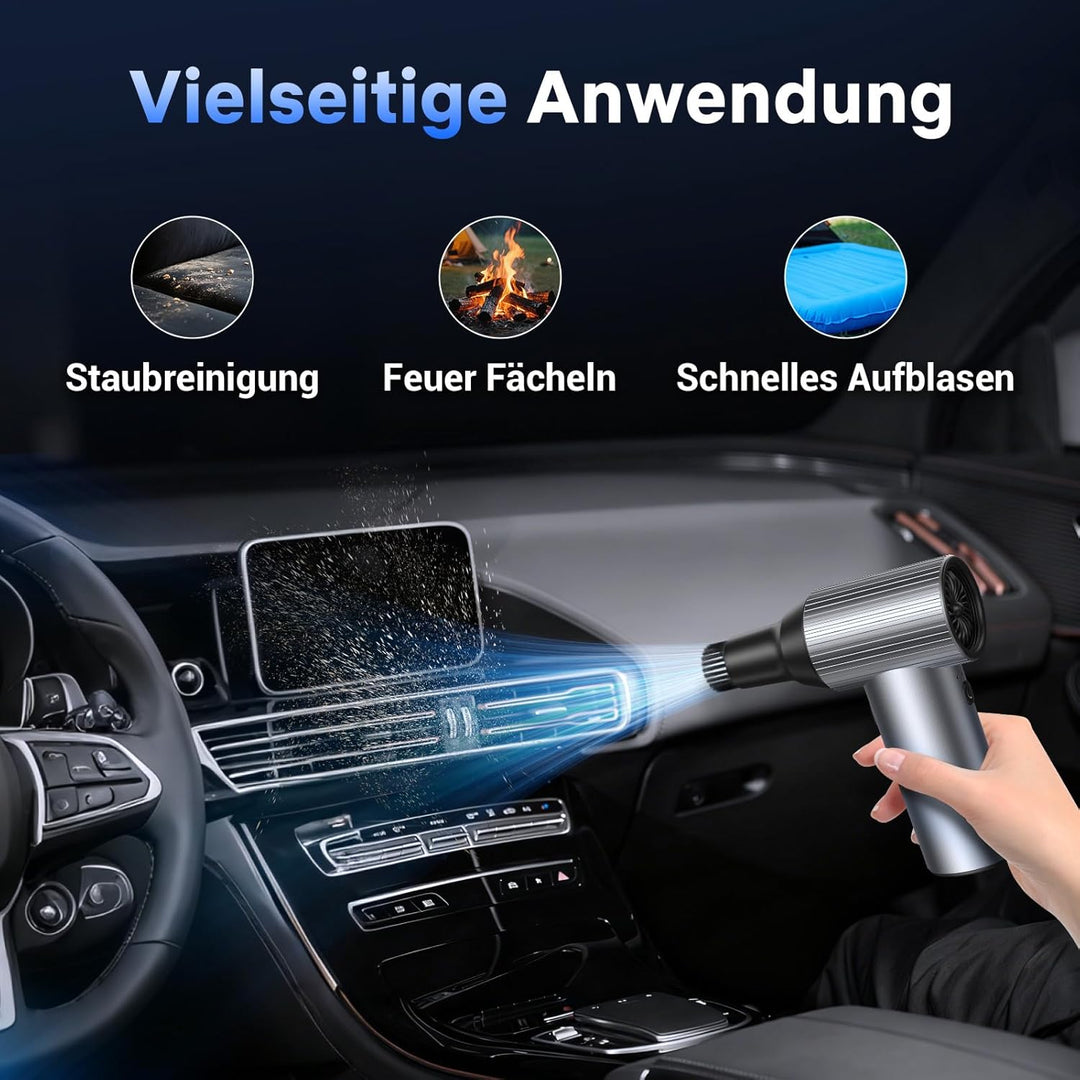 Solareye Druckluft Compressed Air Duster, 3-Gang 300000 U/min, Elektrische Staubgebläse Luftdruckspr