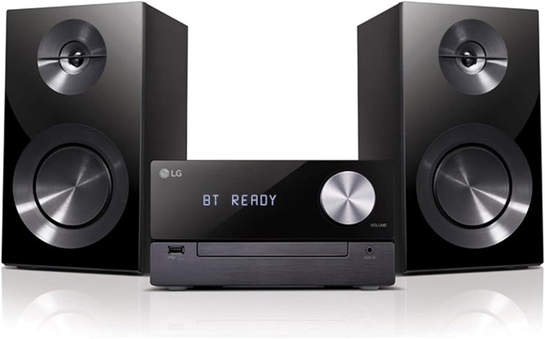 LG Electronics CM2460DAB Mini Hifi-Anlage mit Digital Radio, mit USB, Schwarz Single, Single