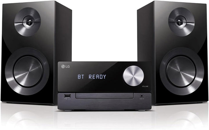 LG Electronics CM2460DAB Mini Hifi-Anlage mit Digital Radio, mit USB, Schwarz Single, Single