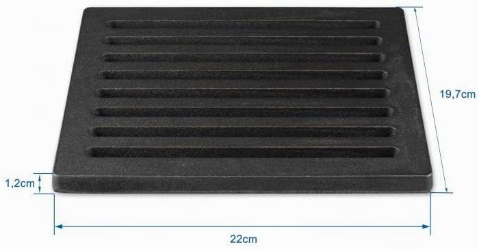 Ascherost - Feuerrost - Kohlerost - Kaminrost in Premium-Qualität- Gusseisen, 19,7 x 22 cm für SPART