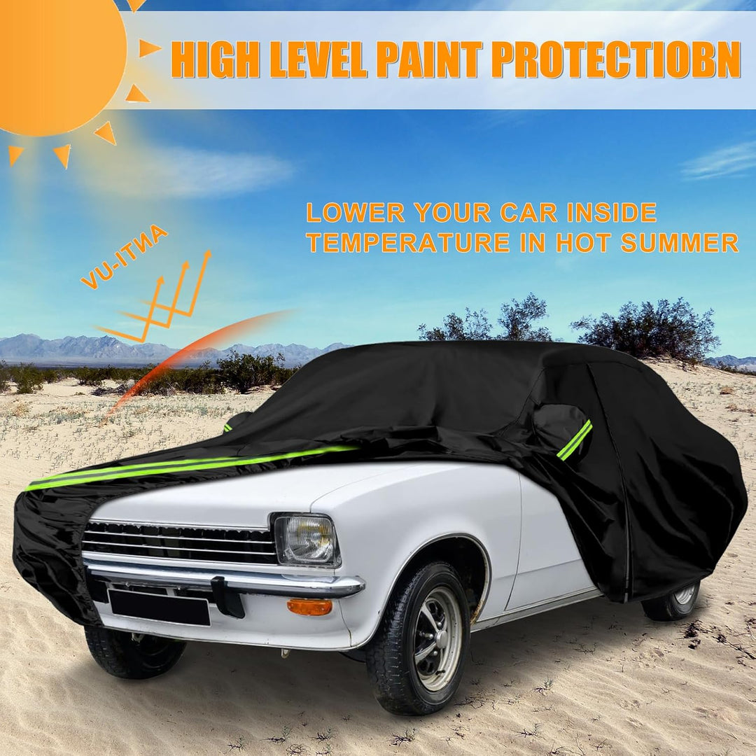 Autoabdeckung Wasserdicht Ersatz für Opel Kadett A/B/C/D/E 1962-1995, Abdeckplane Autogarage mit Tür