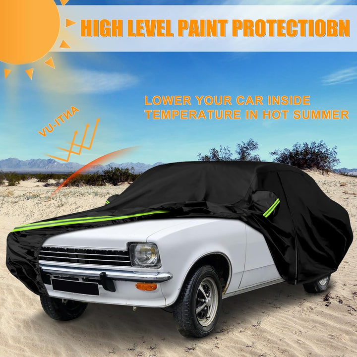 Autoabdeckung Wasserdicht Ersatz für Opel Kadett A/B/C/D/E 1962-1995, Abdeckplane Autogarage mit Tür