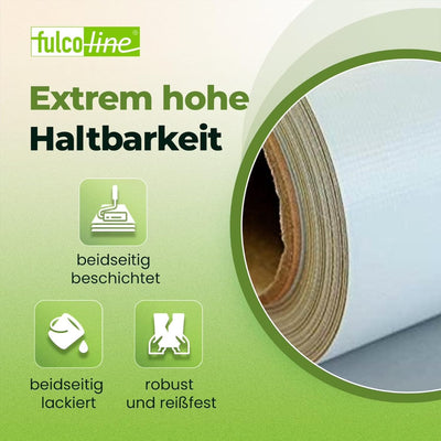 Fulcoline Abdeckplane 700g (Weiss, 2,40 m x 2,00 m) mit Saum und Ösen – Handgefertigt & Robust – Abd