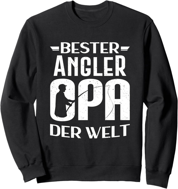 Bester Angel Opa Der Welt Angler Grossvater Fischer Herren Sweatshirt