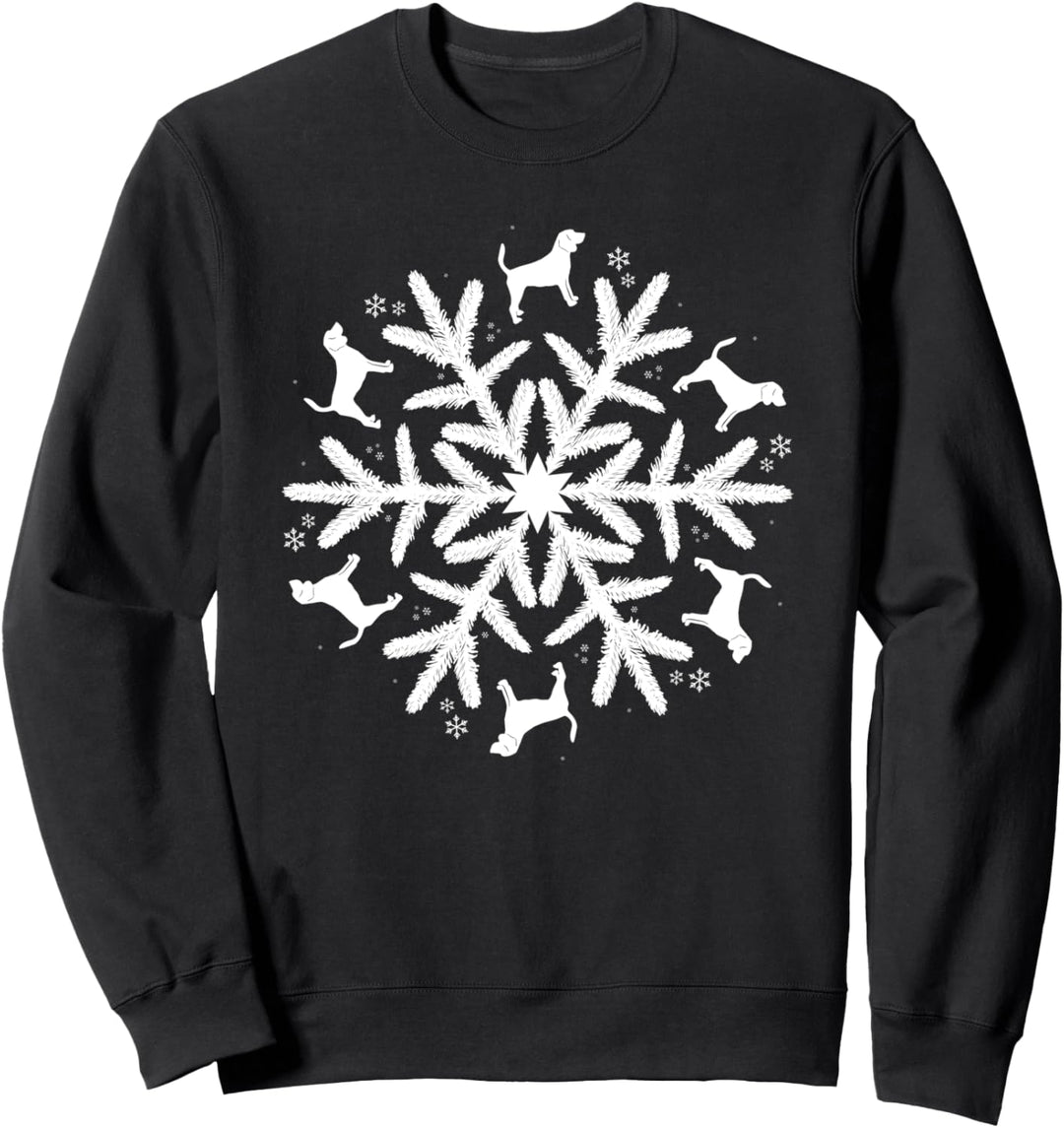 Weihnachten Beagle Schneeflocke Beagle Sweatshirt