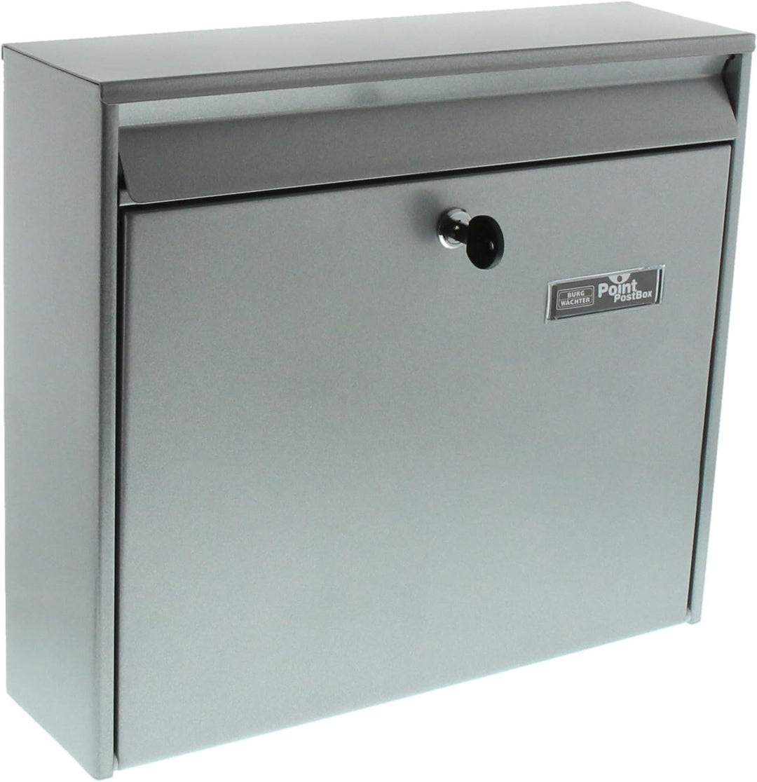 Burg-Wächter Briefkasten, Briefkastenanlagen geeignet, A4 Einwurf-Format, Verzinkter Stahl, Mail 587