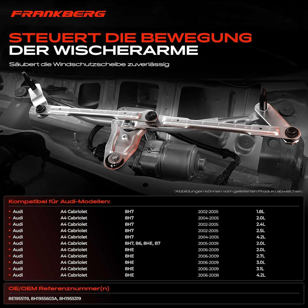 Frankberg 1x Scheibenwischer Wischergestänge Scheibenwischergestänge ohne Motor Vorne Links oder Rec