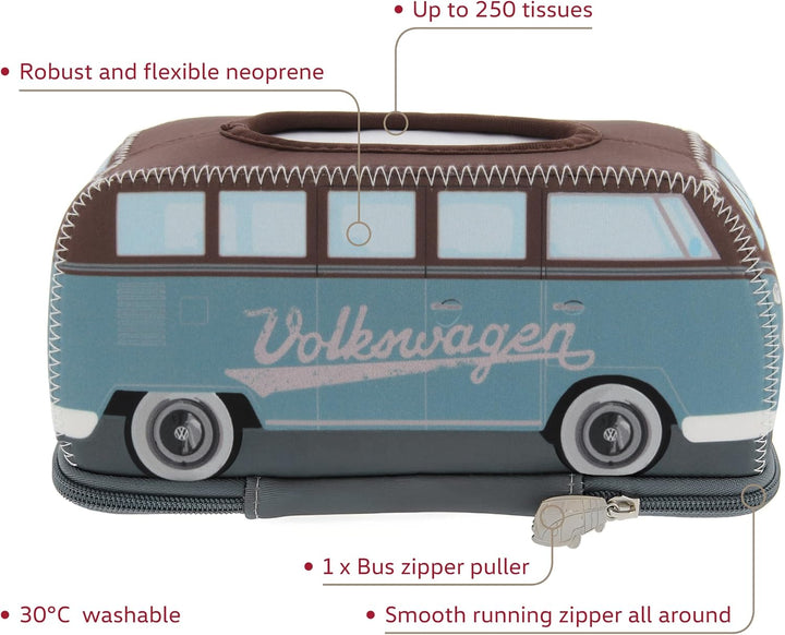 BRISA VW Collection - Volkswagen Neopren Kosmetik-Servietten-Spender-Papier-Taschentuch-Tissue-Box f