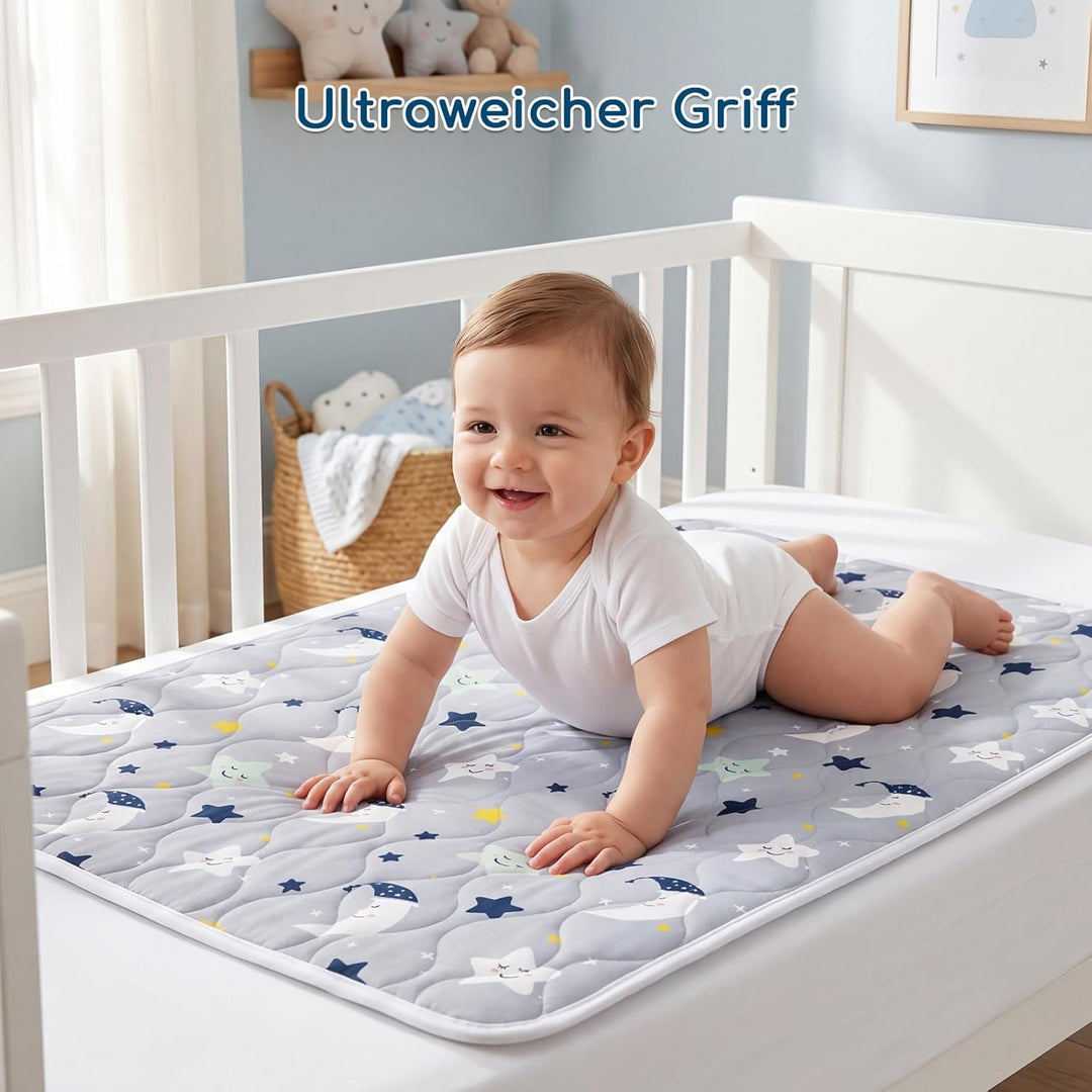 2er-Pack Bettunterlage Wasserdicht Kinder, Waschbar PIPI Unterlage Bett Kinder, Betteinlage Inkontin