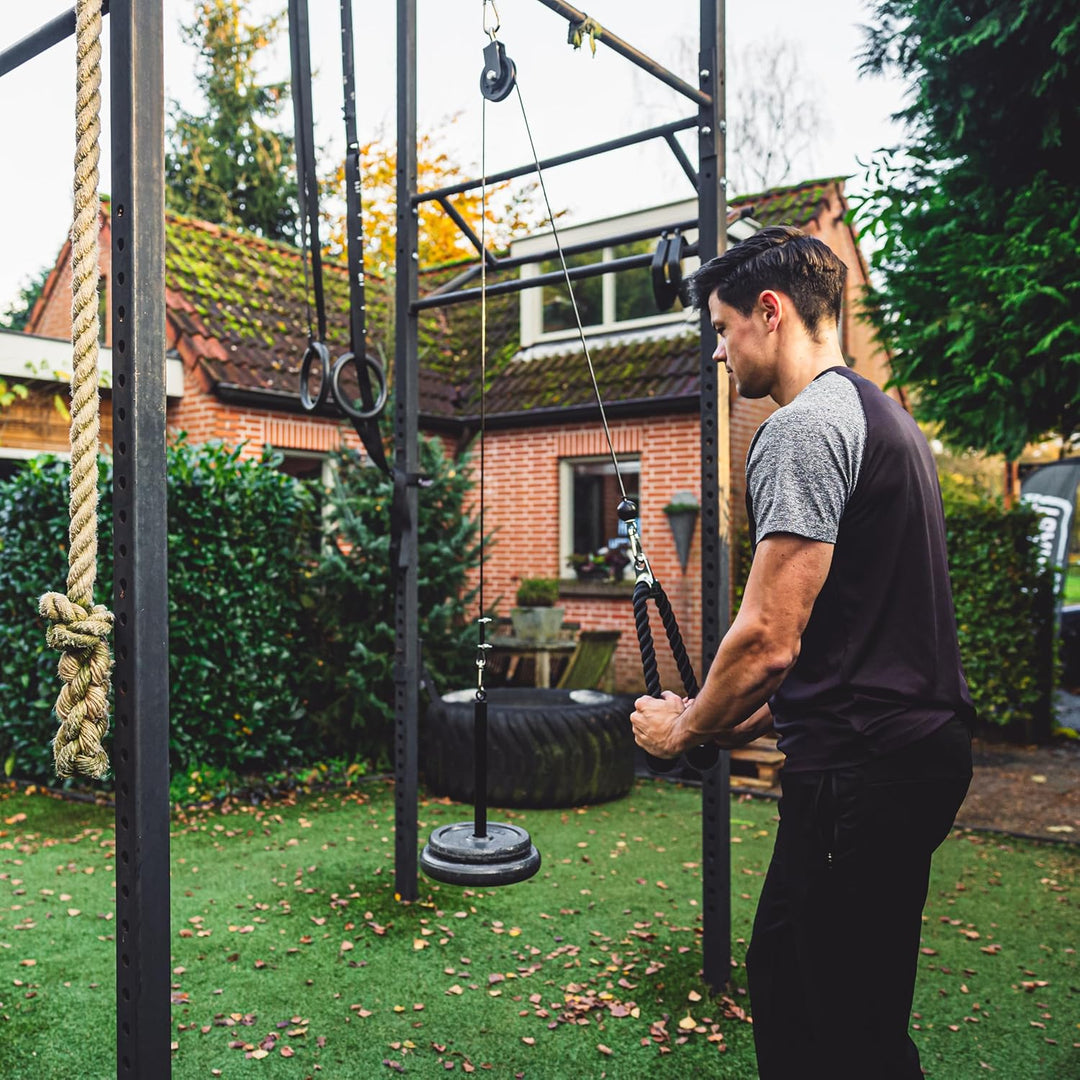 Ruffman Fitness Latzug - Gym Kabelzug Unterarmtrainer Arm-Krafttraining Trizeps Seil Gewicht Fitness