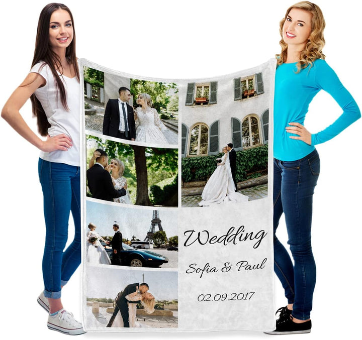 Personalisedog Personalisierte Fotodecke Decke mit Eigenem Foto & Text | Super Weiche Fleecedecke Mi