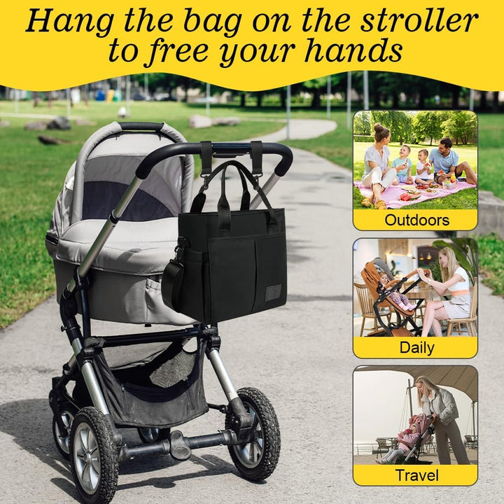 Baby Hohe Kapazität Wickeltasche, Baby-Einkaufstasche, Grosse Reisewindeltasche für Mama und Papa, M