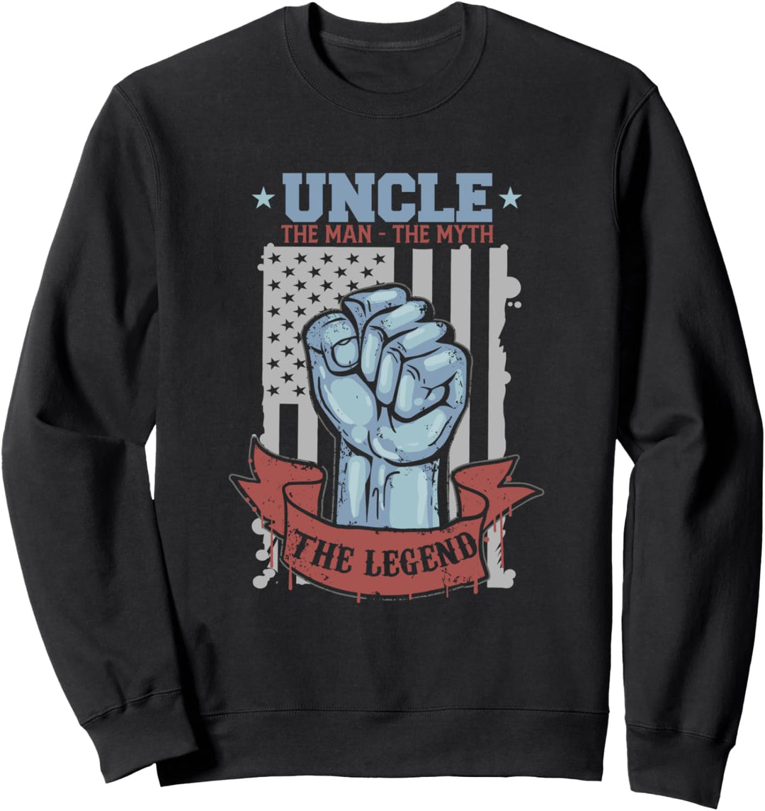 Onkel Patenonkel Grossonkel USA Flagge Neffe Nichte Verwandte Sweatshirt