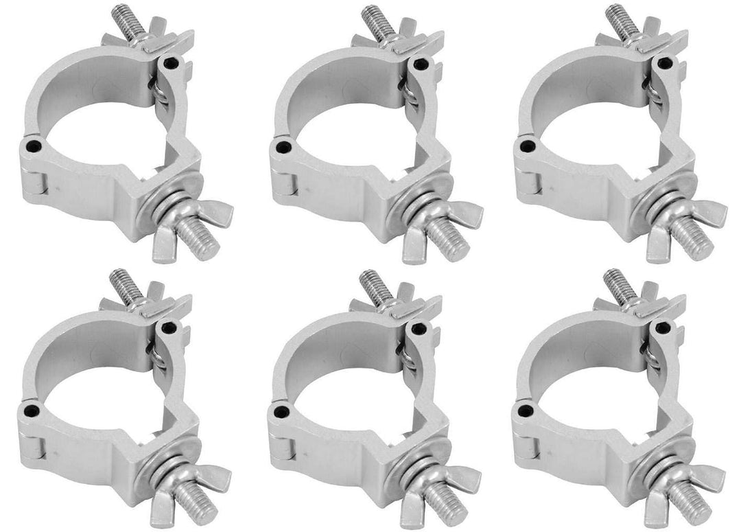 6 x Eurolite TPC-10 Half Coupler 30 mm breit Scheinwerferhaken Theaterhaken Schelle Montagehaken für