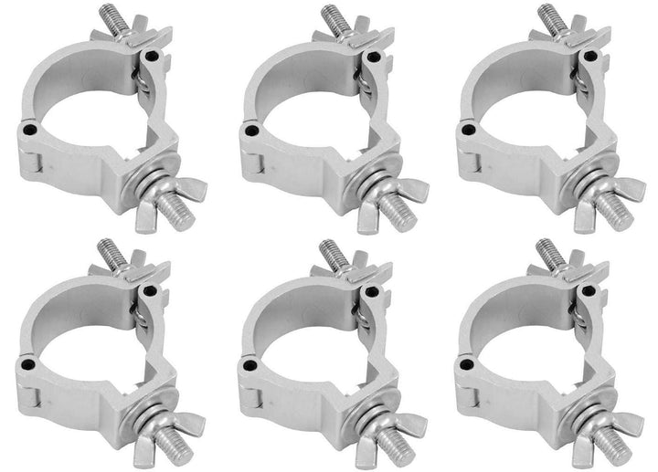 6 x Eurolite TPC-10 Half Coupler 30 mm breit Scheinwerferhaken Theaterhaken Schelle Montagehaken für