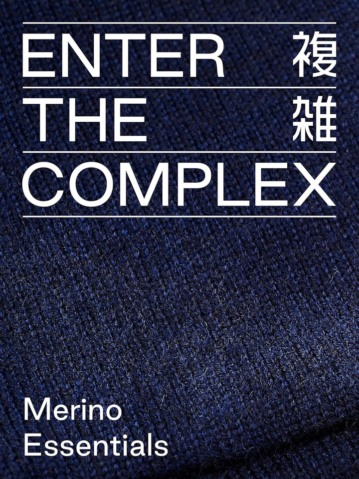 Enter the Complex® Armstulpen, Pulswärmer mit Daumenloch, Merino Wolle, Damen und Herren Dunkel Blau