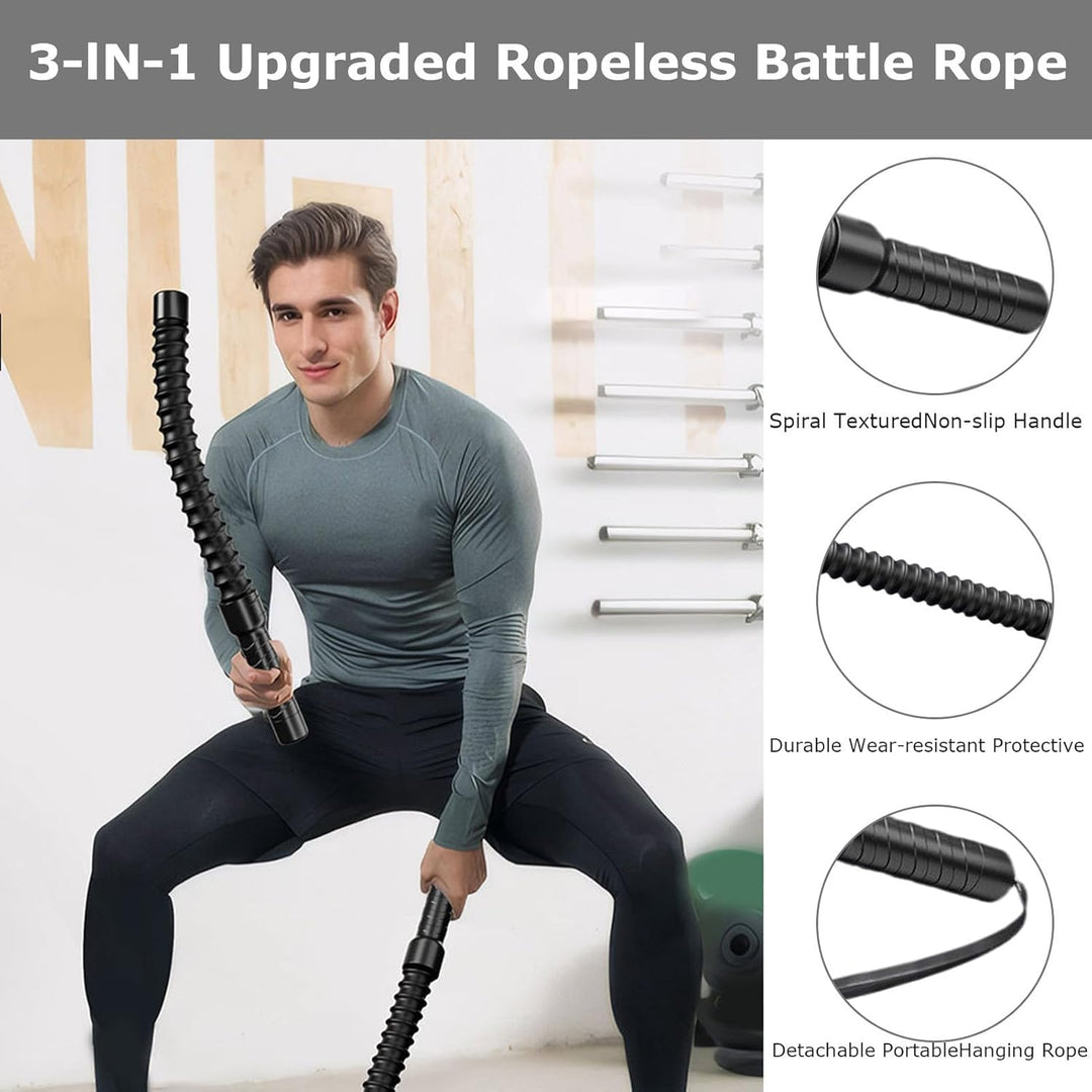 Battle Rope Ohne Seil, Kabellose Kampfseil, Tragbare, rutschfeste Fitness Schwerseile, Krafttraining