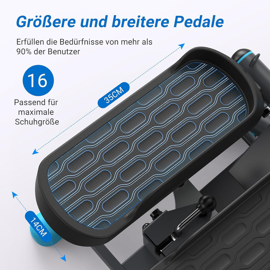 MERACH Mini Stepper für Zuhause, Swing Stepper mit 150 kg Belastung und Widerstandsbändern, Twist St