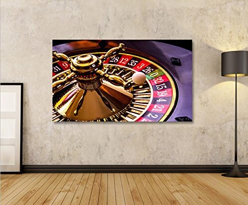 islandburner Bild Bilder auf Leinwand Roulette V2 Casino Spielhalle 1p XXL Poster Leinwandbild Wandb
