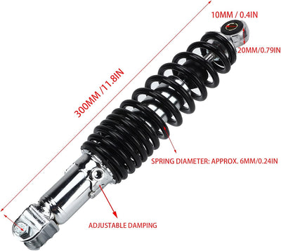 Hinterer Stossdämpfer, 300 Mm 5-Gang-einstellbarer Motorrad-Stossdämpfer Hinterradaufhängungsdämpfer